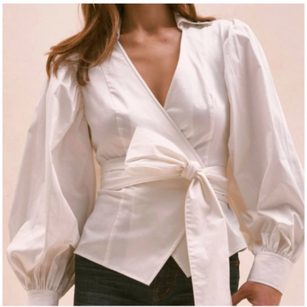 Toccin  - Sateen Wrap Blouse